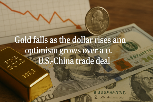 تراجع الذهب مع ارتفاع الدولار وتزايد التفاؤل بشأن اتفاق تجاري بين الولايات المتحدة والصين